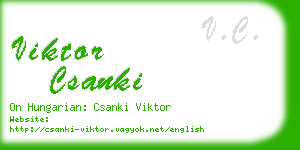 viktor csanki business card